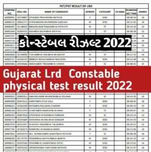 LRD Constable Physical Test Result 2022