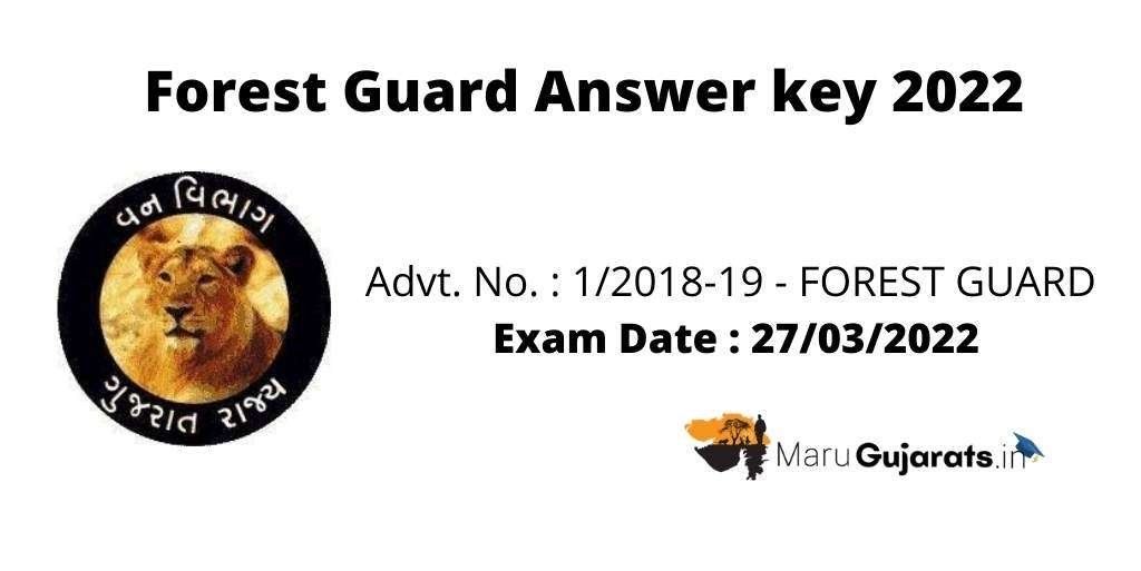 Forest guard Final Answer key 2022