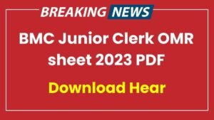 BMC Junior Clerk OMR sheet 2023 PDF