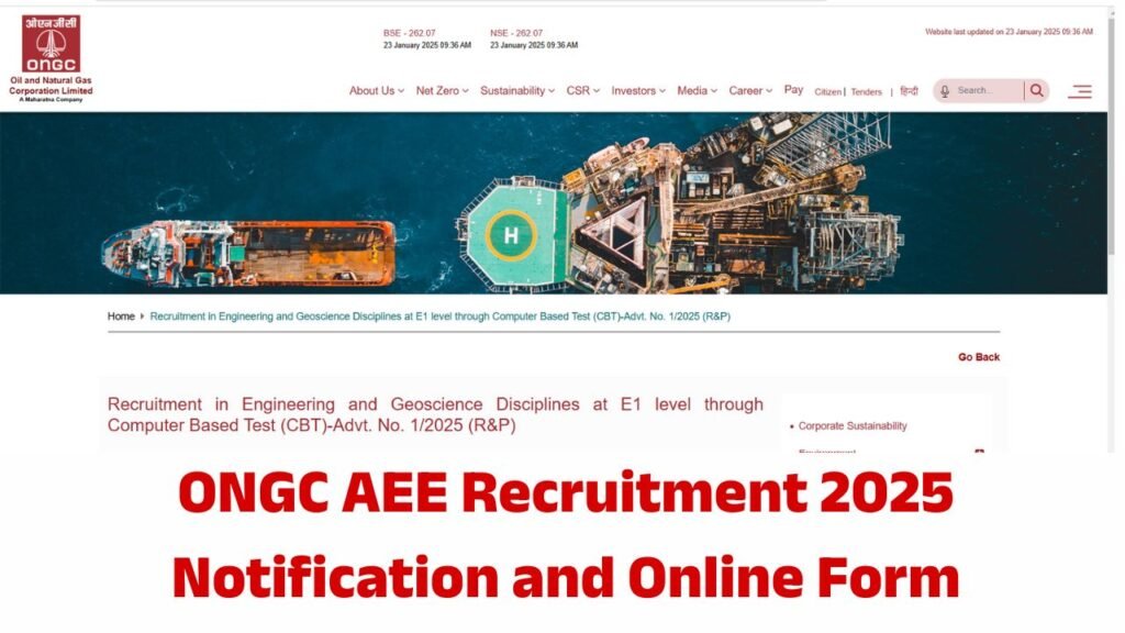 ONGC AEE Recruitment 2025