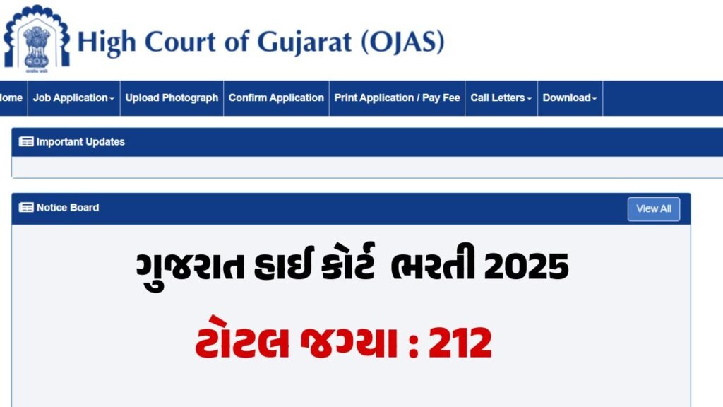 Gujarat High Court Recruitment 2025