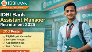 IDBI Bank Assistant Manager Recruitment 2026